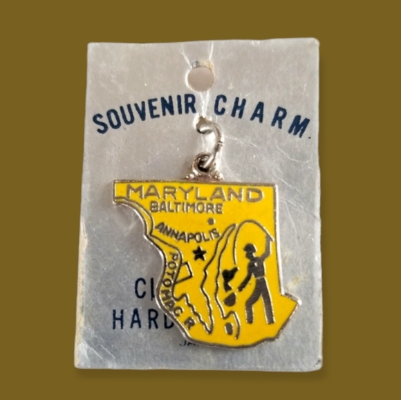 Vintage Maryland Cloisoinne Souvenir Charm